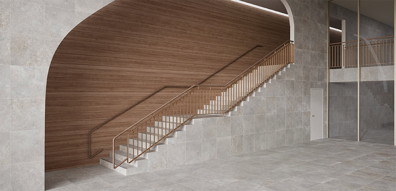 Agrob Buchtal bietet die 135er Treppenfliese nicht nur in der neuen Serie Ascona an, sondern auch in zahlreichen weiteren Kollektionen.