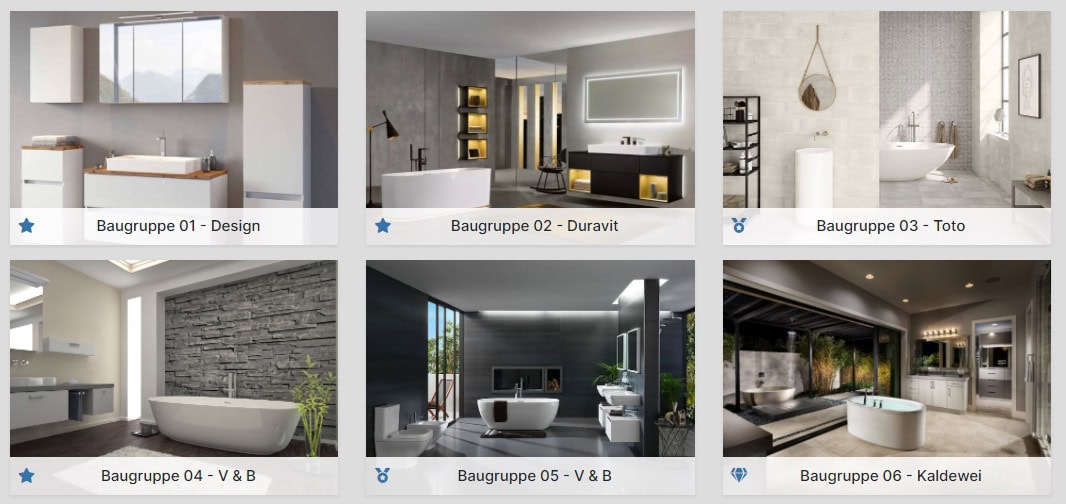 Die Darstellung der händlerspezifischen Kojen vereinfacht den Einstieg in die Beratung. Bildquelle: E/D/E