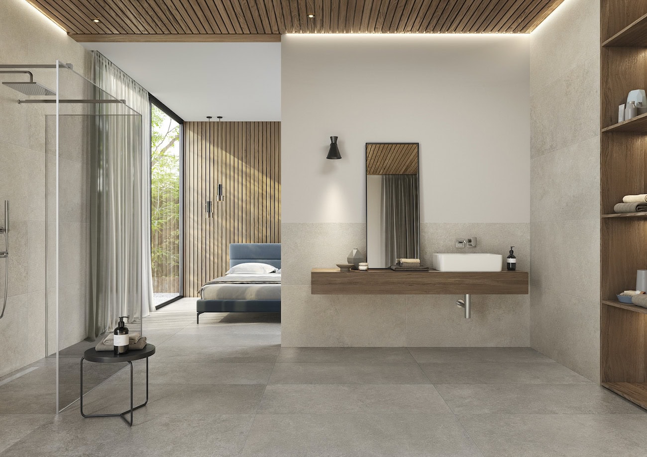 grenzenlose Wohnlichkeit mit toskanischem Flair in Wohn-, Schlafzimmer und Bad