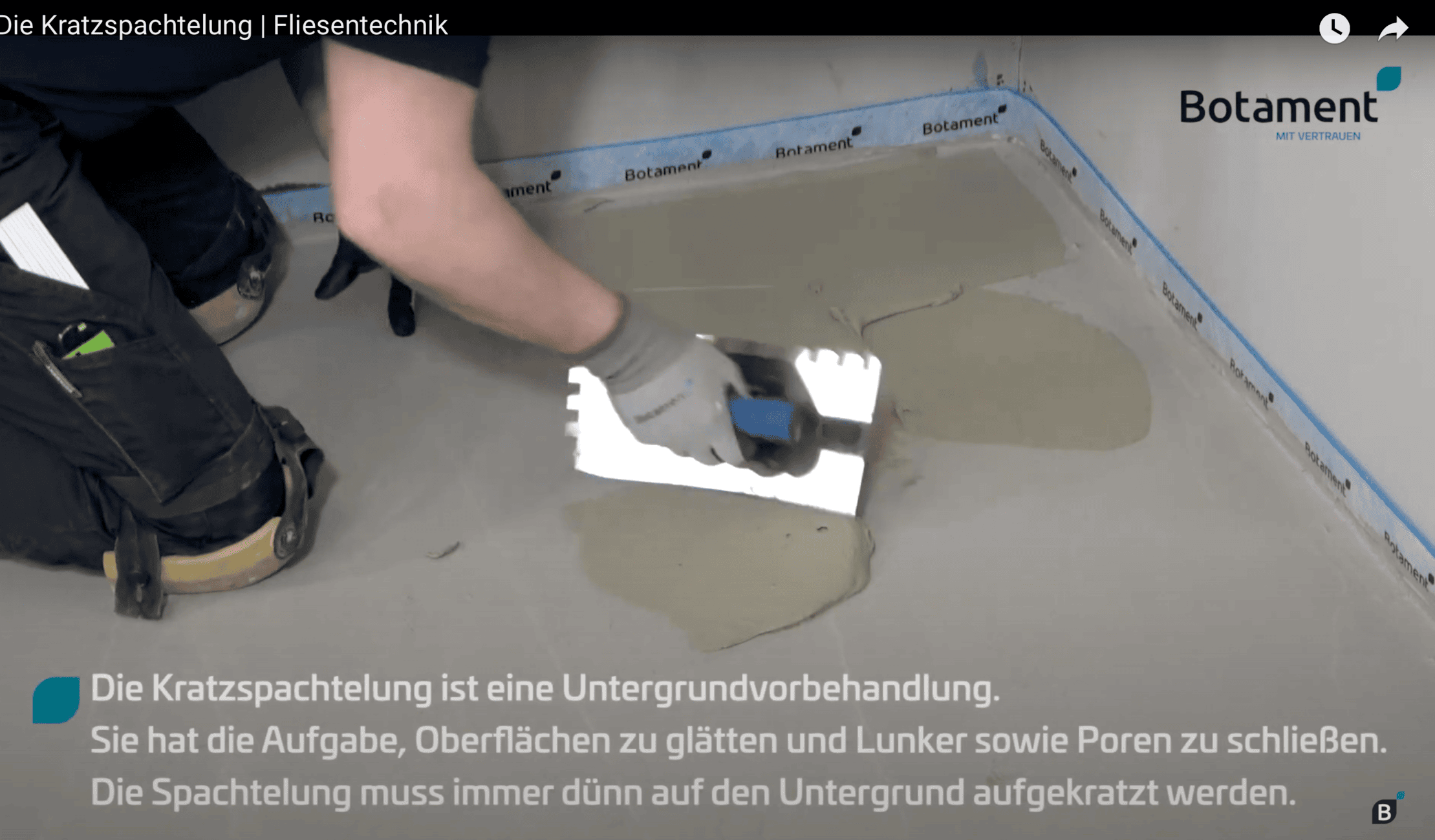 Botament: Die Kratzspachtelung