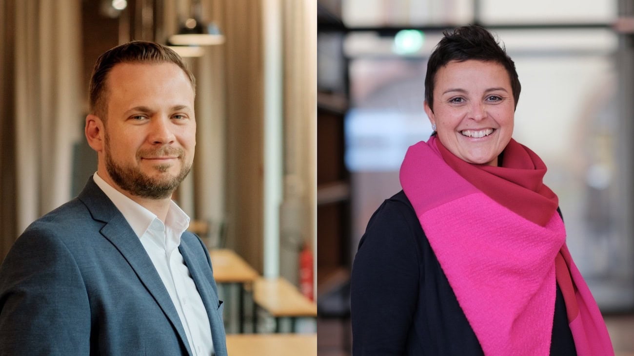 Dr. Peter Domma (links) und Esther Jehle (rechts), zwei Führungskräfte aus den eigenen Reihen, sind mit Wirkung zum 1. Januar 2023 in das Vorstandsteam berufen worden.