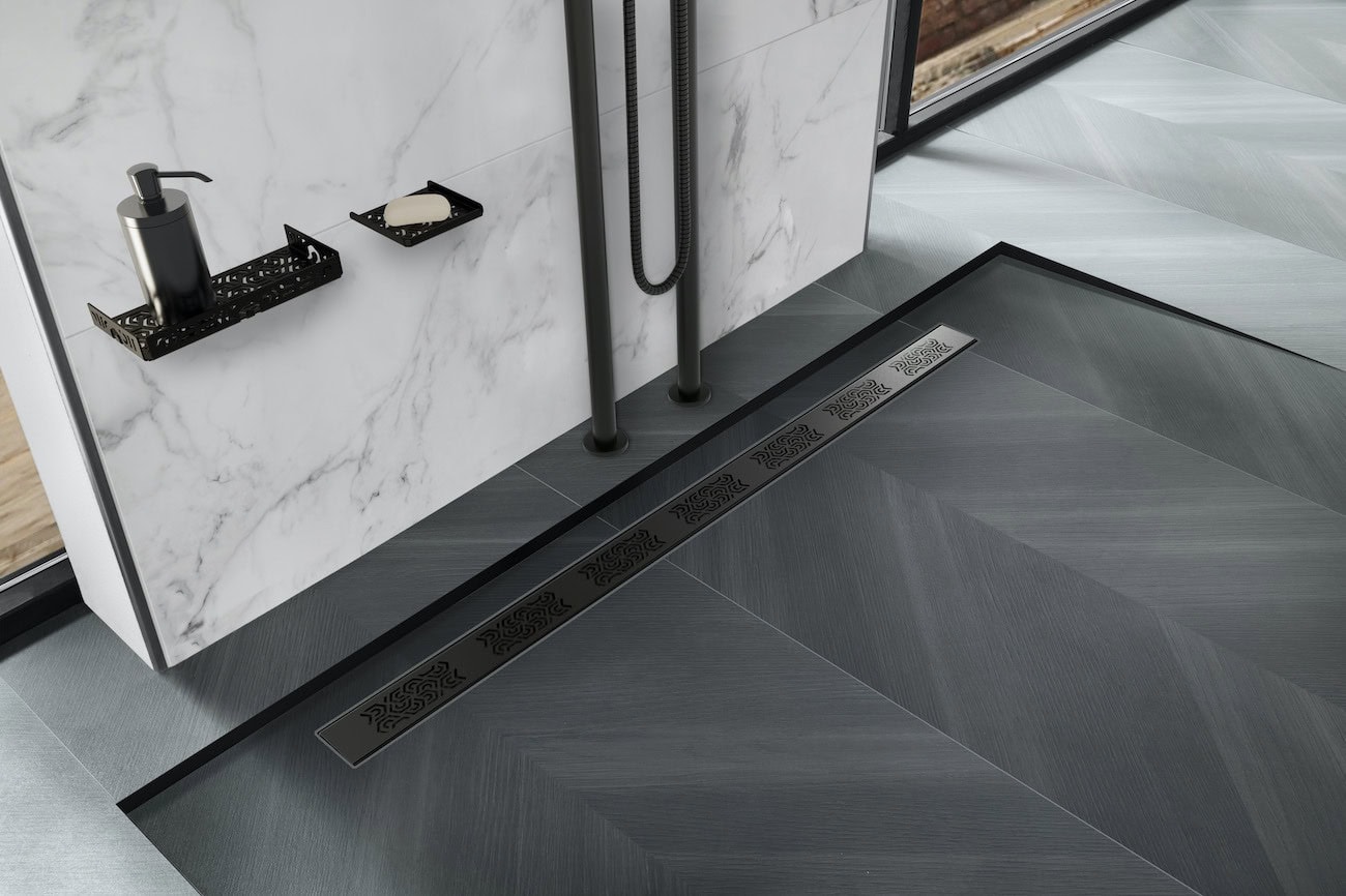 Die neue Duschrinnen-Serie myVario-Line von Dural ist nun in 60 verschiedenen Designs verfügbar.