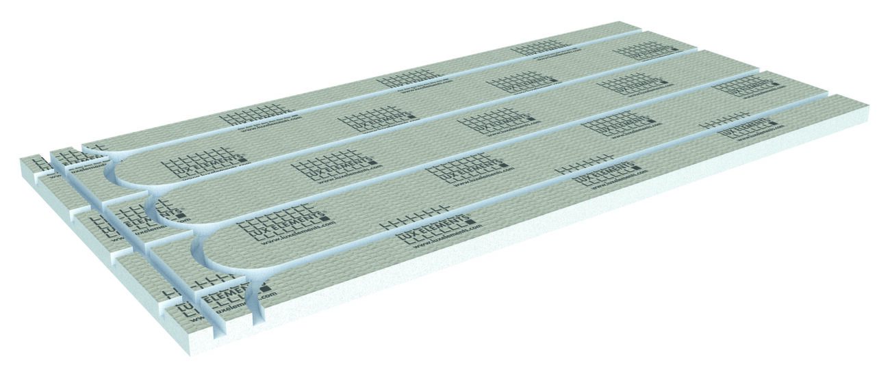 Die neue, gefräste Bauplatte Floor-WH ist in den Dicken 30 und 50 mm erhältlich