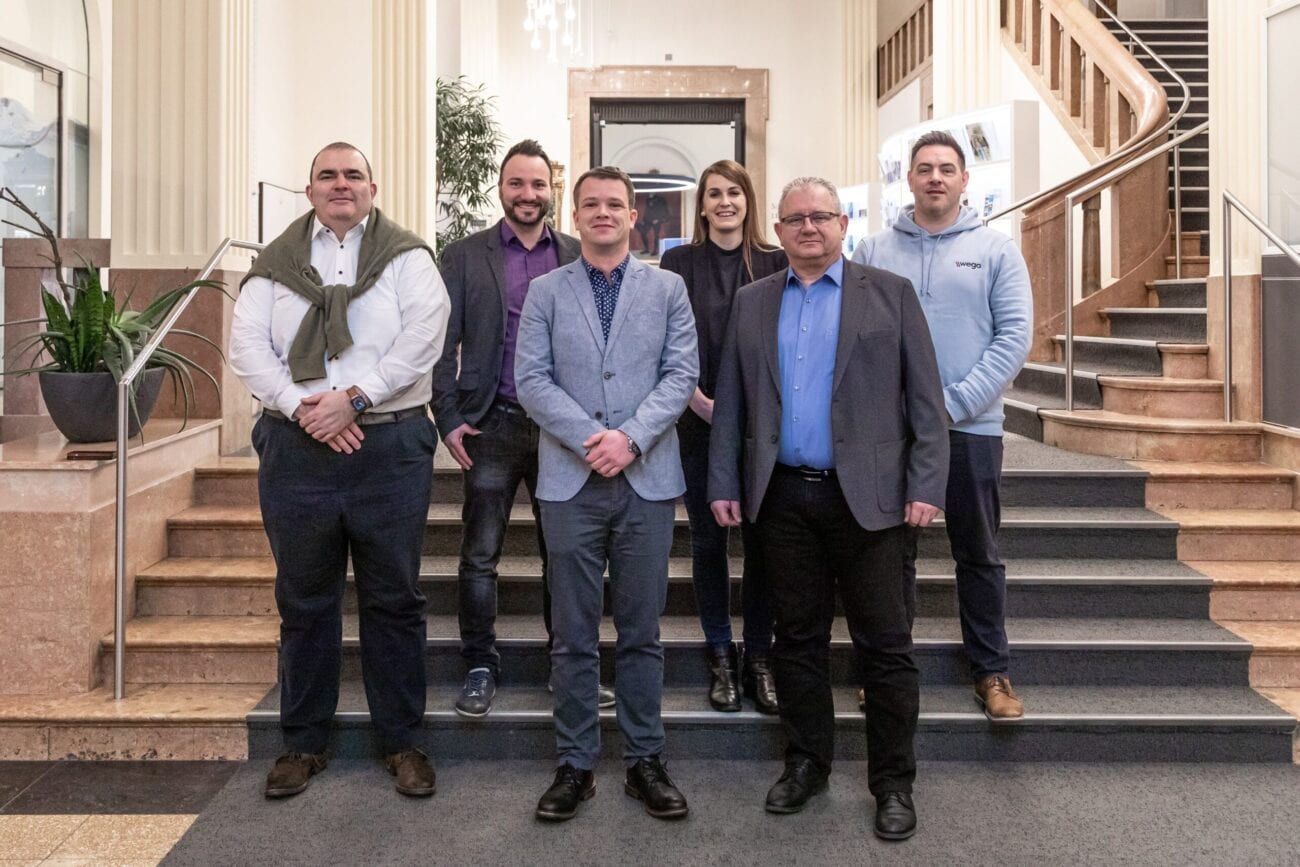 Wego-Geschäftsführung und Category Management (v.l.): Alfons Horn, Dennis Rupprich, Joseph Robert, Martina Kohout, Thomas Glaser und Michael Abersfelder