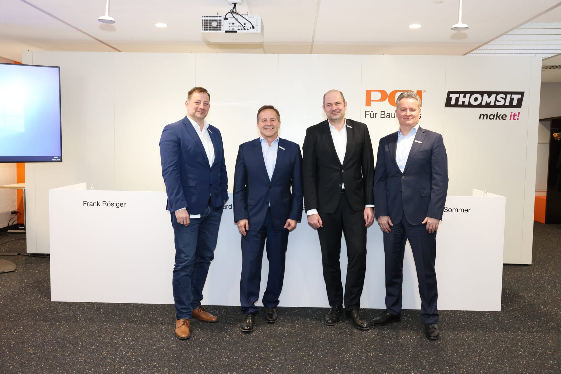 Der technische Geschäftsführer Frank Rösiger, CEO Stefan Harder, Marketingleiter Stephan Tschernek sowie der (seit Mitte Februar) neue Gesamtvertriebsleiter Holger Sommer.