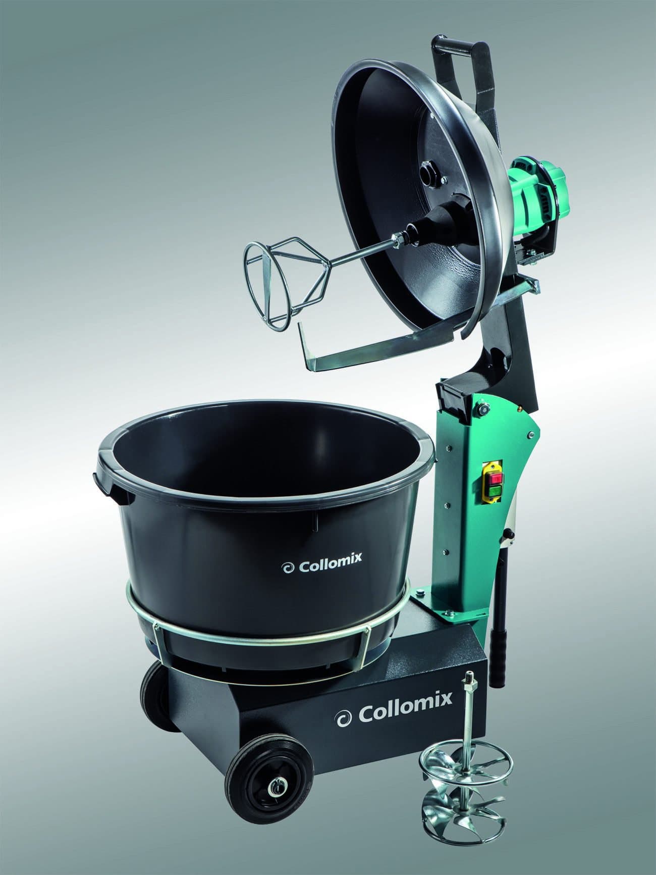 Der neue Collomix AOX-650 mit 2 Mischwerkzeugen „KR“ und „DLX“ für ein breites Materialspektrum