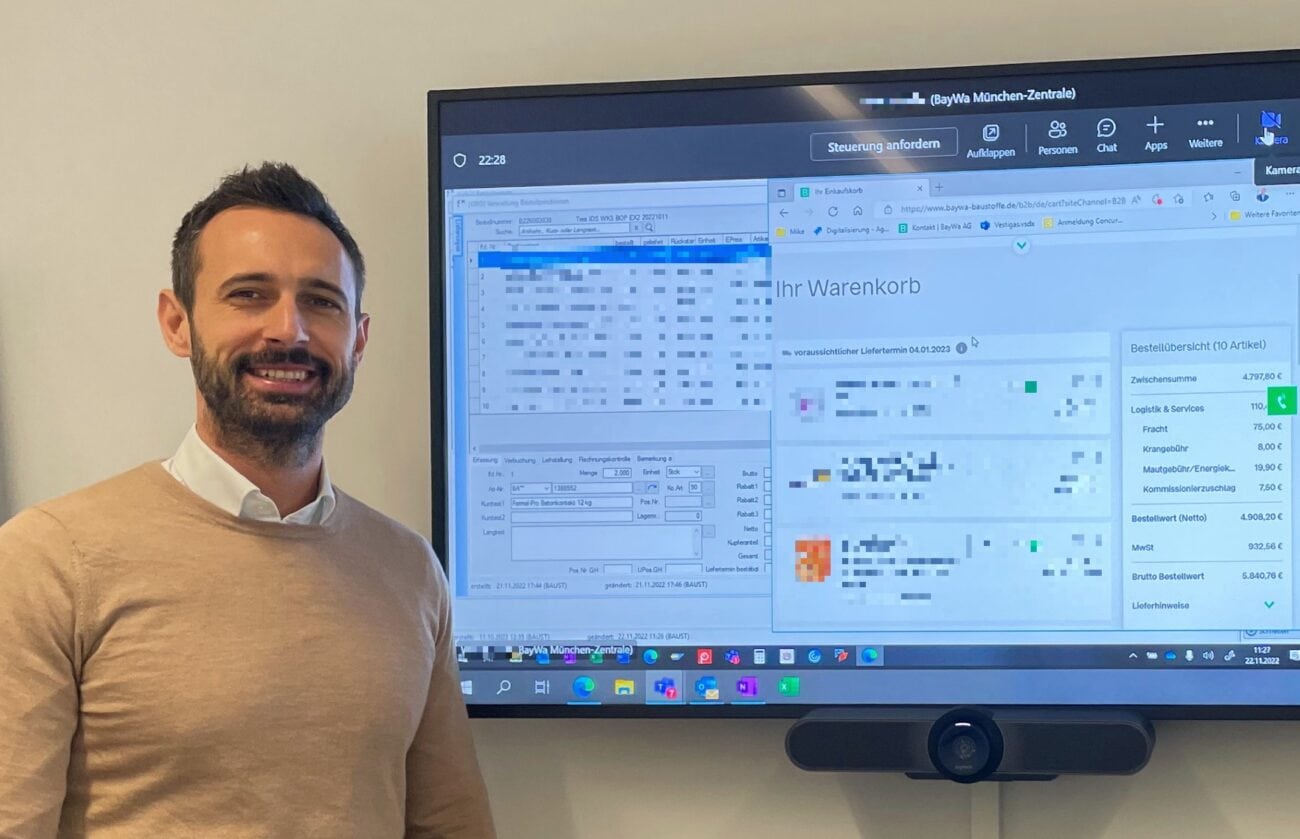 Filip Slavkovski leitet die Abteilung Digitalisierung im Geschäftsbereich Bau der BayWa AG.