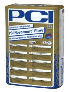 Fließfähiger Schnellestrich-Fertigmörtel PCI Novoment Flow: Rezeptur nachhaltig verbessert Foto: PCI