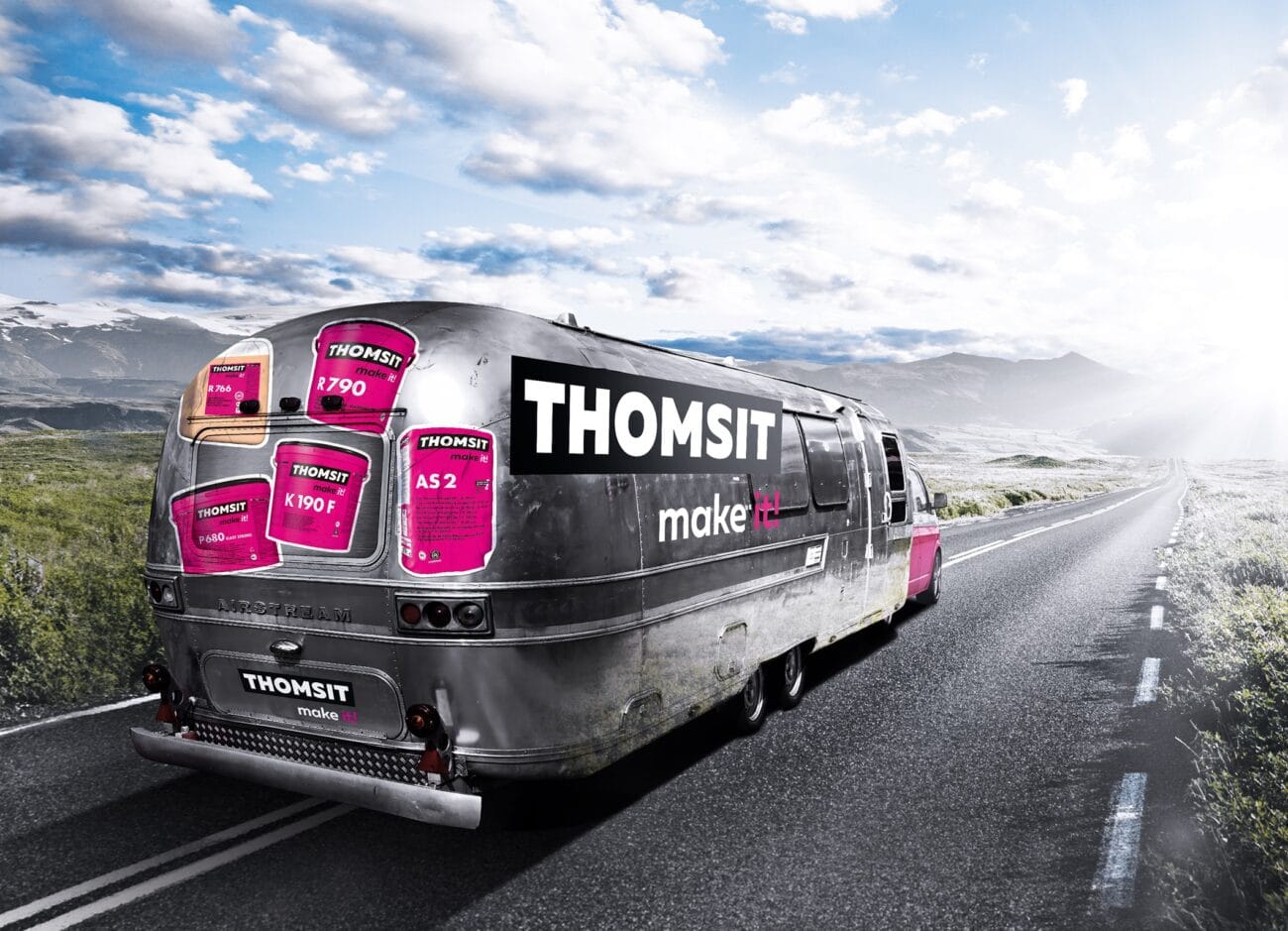Der Thomsit-Roadtrip unter dem Motto „EinfachMachen! ExpertenWissen on Tour“ von Juni bis Juli 2023 Foto: PCI