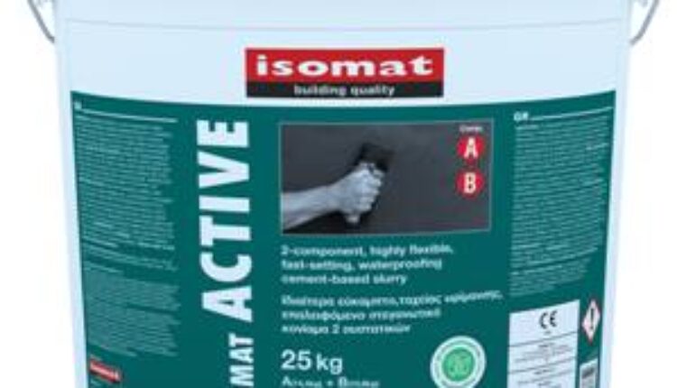 Die neue Reaktivabdichtung Aquamat-Active der Produktreihe Aquamat von Isomat. Foto: Isomat