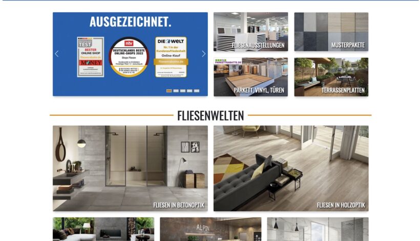 3 Fliesenanbieter bei Deutschlands besten Online-Shops