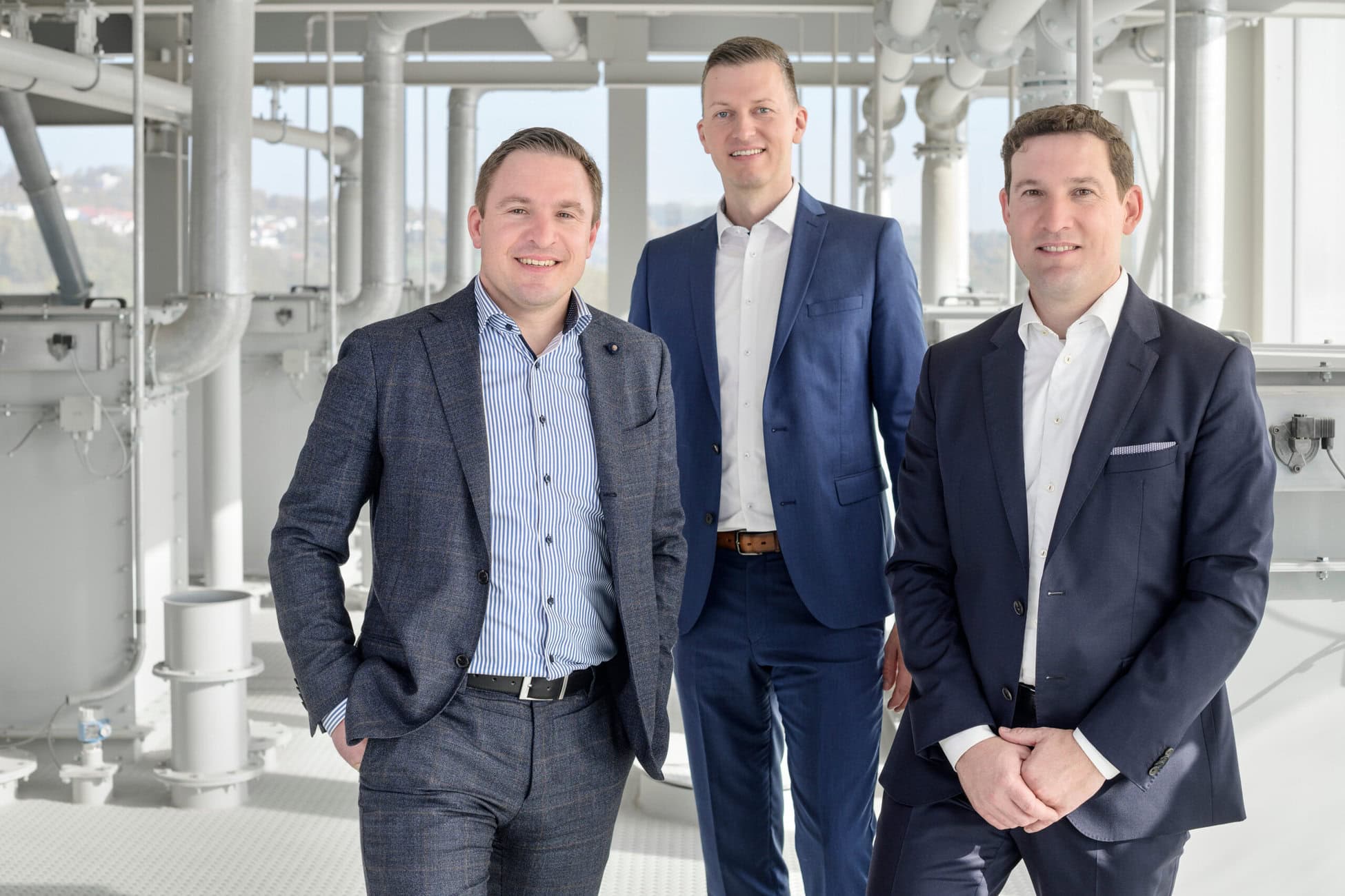 Der Vorstand der Uzin Utz (v. l.): Philipp Utz, Christian Richter und Julian Utz. Foto Uzin Utz