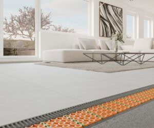 Dank ihrer geringen Aufbauhöhe sorgt Ditra-Heat-E spürbar und schnell für angenehme Wärme.Foto: Schlüter-Systems