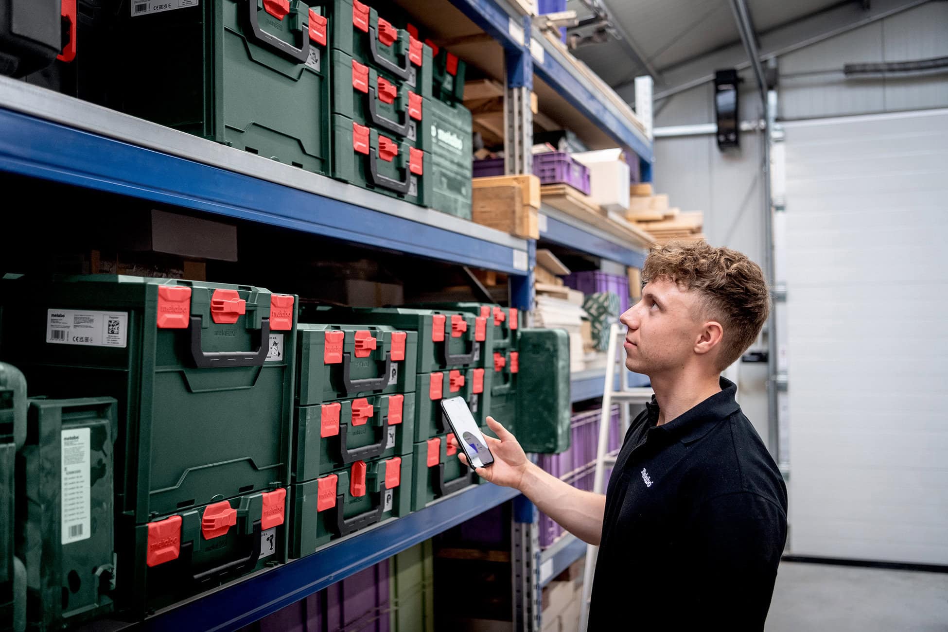 Mit dem Metabo Tracker immer den Überblick behalten: Alles da, alles am richtigen Ort. Bild: Metabo