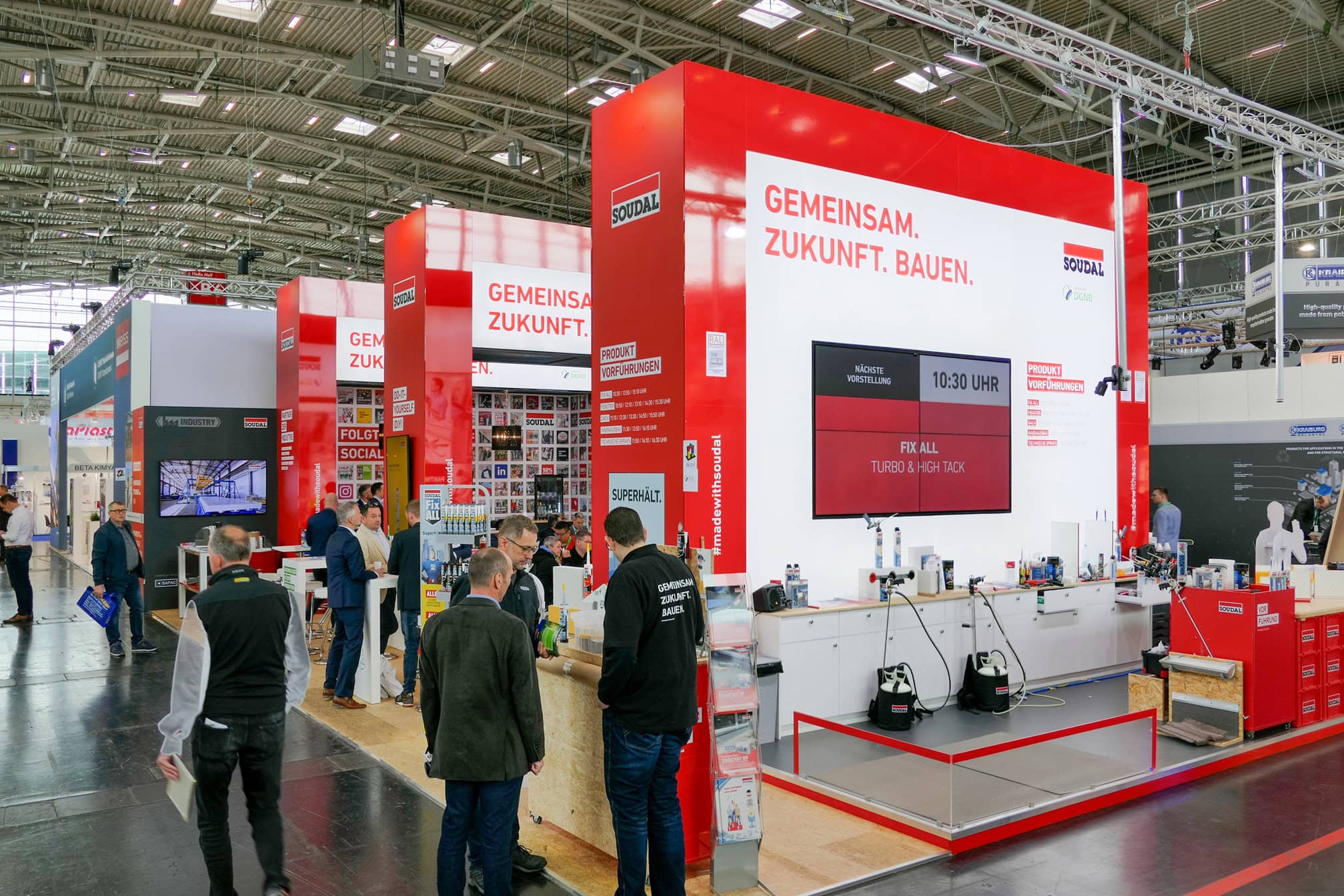 ­ Soudal stellt seine Produktlösungen auf der BAU 2025 am Stand 211 in Halle B6 aus und freut sich auf eine Messe mit viel Austausch und zahlreichen persönlichen Gesprächen. (Foto: Soudal) ­ ­ ­