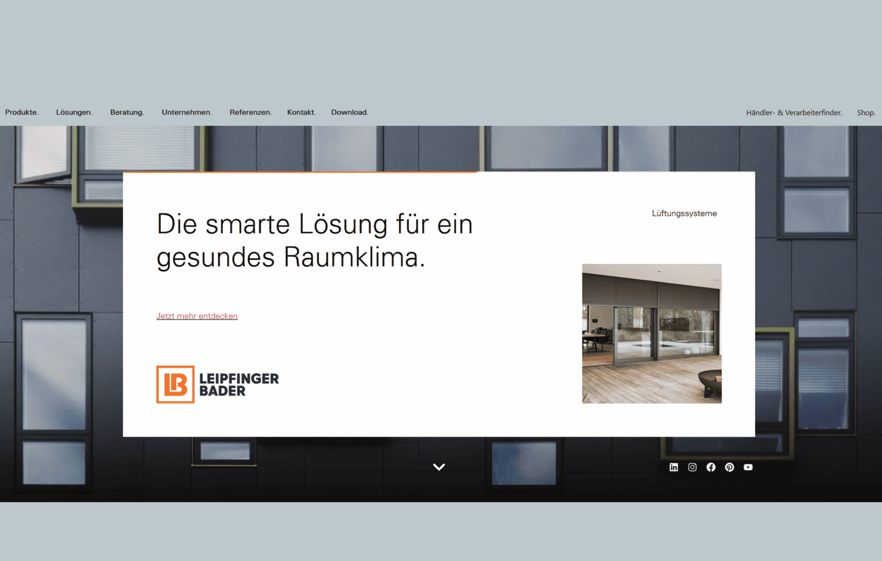 Modern, benutzerfreundlich und informativ: die neue Webseite von Leipfinger-Bader für nachhaltiges und energieeffizientes Bauen. Foto: Leipfinger-Bader