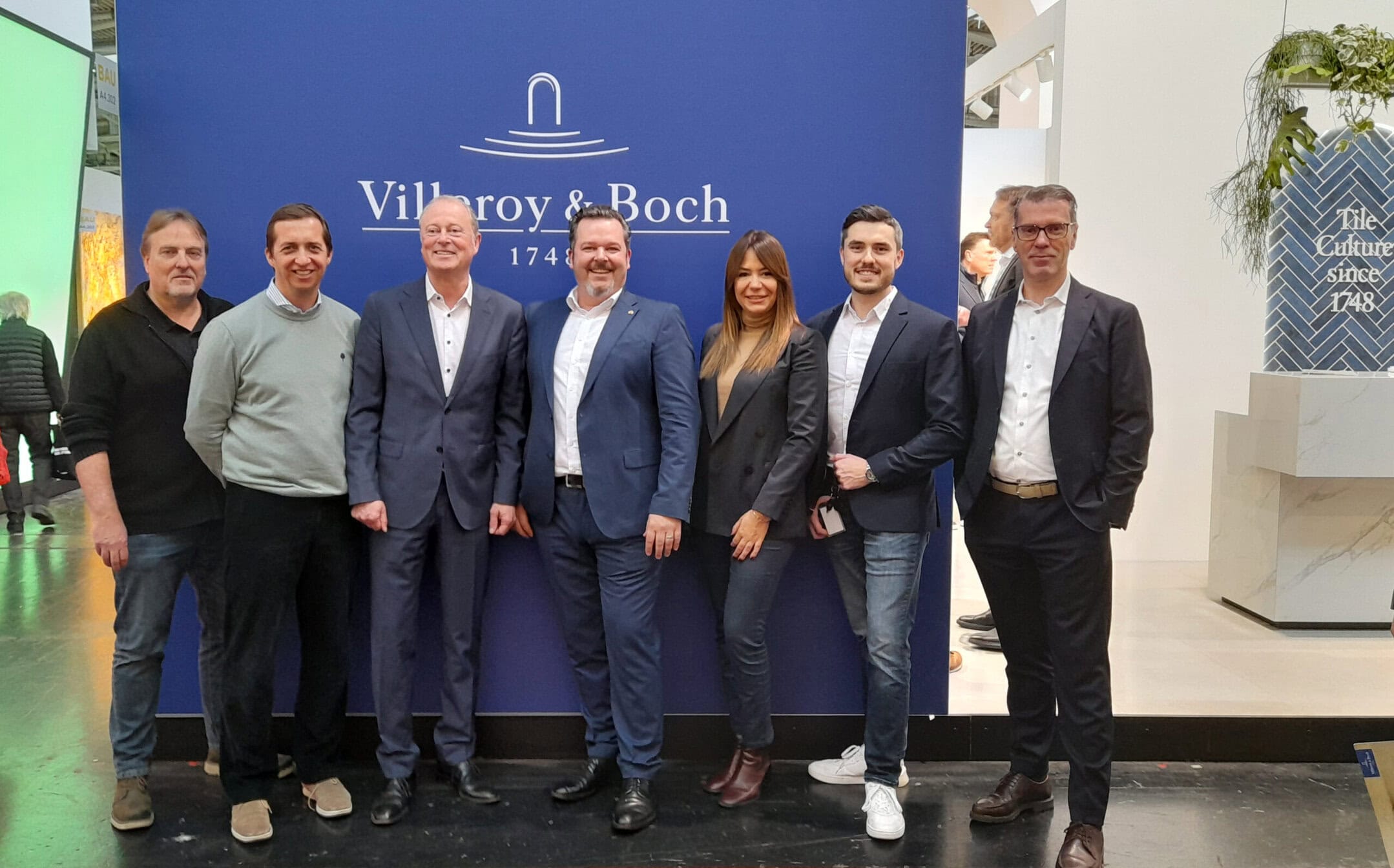 v.l.n.r: Volker Dietzel (DAAily platforms), Martin Zelger (DAAily platforms), Georg Müller-Hof (V&B Fliesen GmbH), Thomas Lang (CADENAS), Isil Nergiz (VitrA Tiles), Felix Schulte (CADENAS), Florian Bausch (V&B Fliesen GmbH)