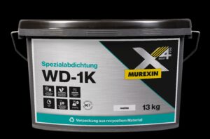 WD-1K von Murexin: Die verarbeitungsfertige flüssige Dach- und Bauwerksabdichtung überzeugt durch universelle Einsetzbarkeit, gesundheitliche Unbedenklichkeit und nachhaltige Technologie
