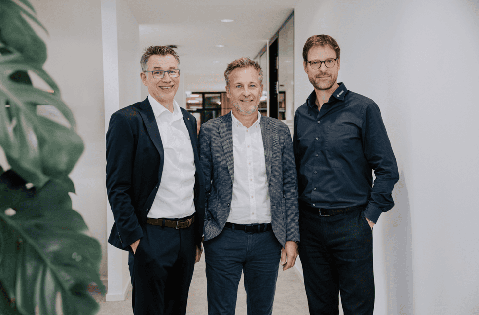 Die Geschäftsführung von team bau: Dirk Albertsen, Jens Klindworth und Bernd Seibold (von links). Foto: team Gruppe