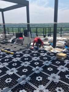 Durchbruchschutz als Unterkonstruktion bei Doppelboden Foto Profilitec