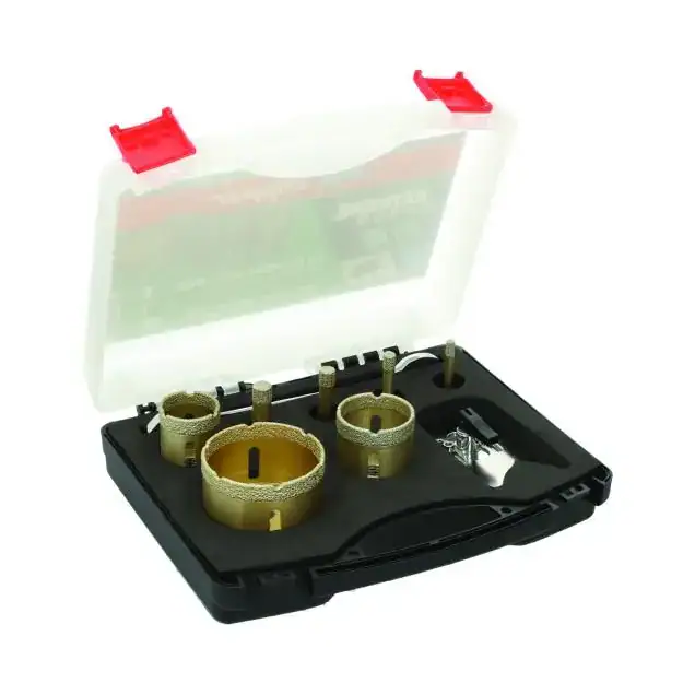 Norton Clipper bietet seine hochwertigen Bohrkronen einzeln und in zwei Sets mit robustem Koffer und abgestimmtem Zubehör an. Foto: Saint-Gobain Abrasives