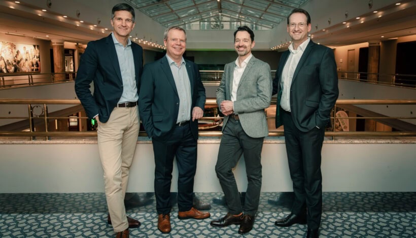 Carsten Gemeinhardt, Bent Nissen, Raimund Hackenberger und Kevin Lorenzen (v.l.n.r.) sind der Vorstand der team SE.