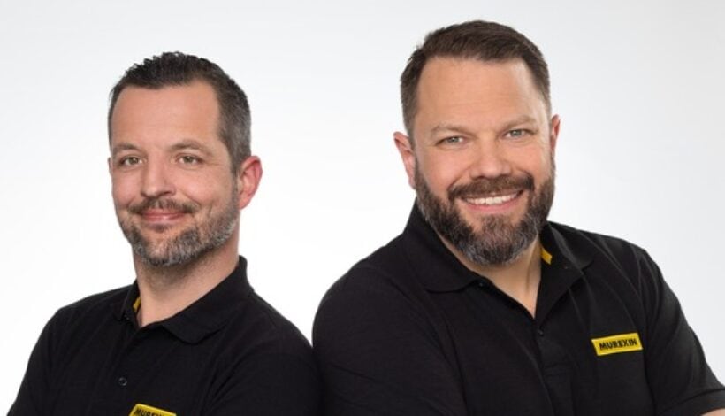 Die neuen Gebietsleiter Björn Feiertag (links) und Lutz Schoppmeier vertreten Murexin als Tandemteam in den Bundesländern Schleswig-Holstein, Hamburg, Mecklenburg-Vorpommern und Niedersachsen Nord.