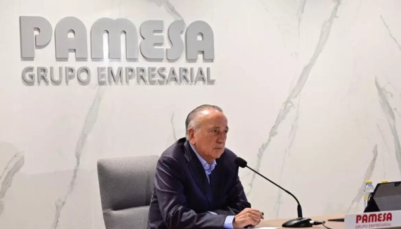 Fernando Roig, Präsident der Pamesa-Gruppe, während der Pressekonferenz, Foto: Pamesa
