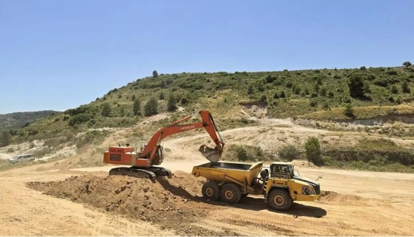 Vesco hat in der Mine Caballero in Alcorisa (Teruel) mit dem Abbau von Ton für Keramikprodukte begonnen, Foto: Mediterráneo