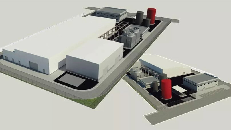 3D-Simulation der zukünftigen Anlage für grünen Wasserstoff in der ersten Phase von Orange.bat in Onda, Foto: EPDA