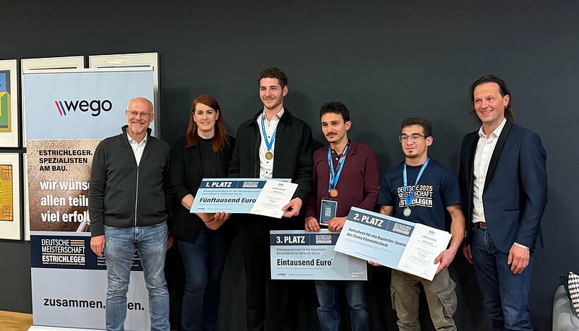 Deutsche Meisterschaften Estrichleger 2025 Preisübergabe