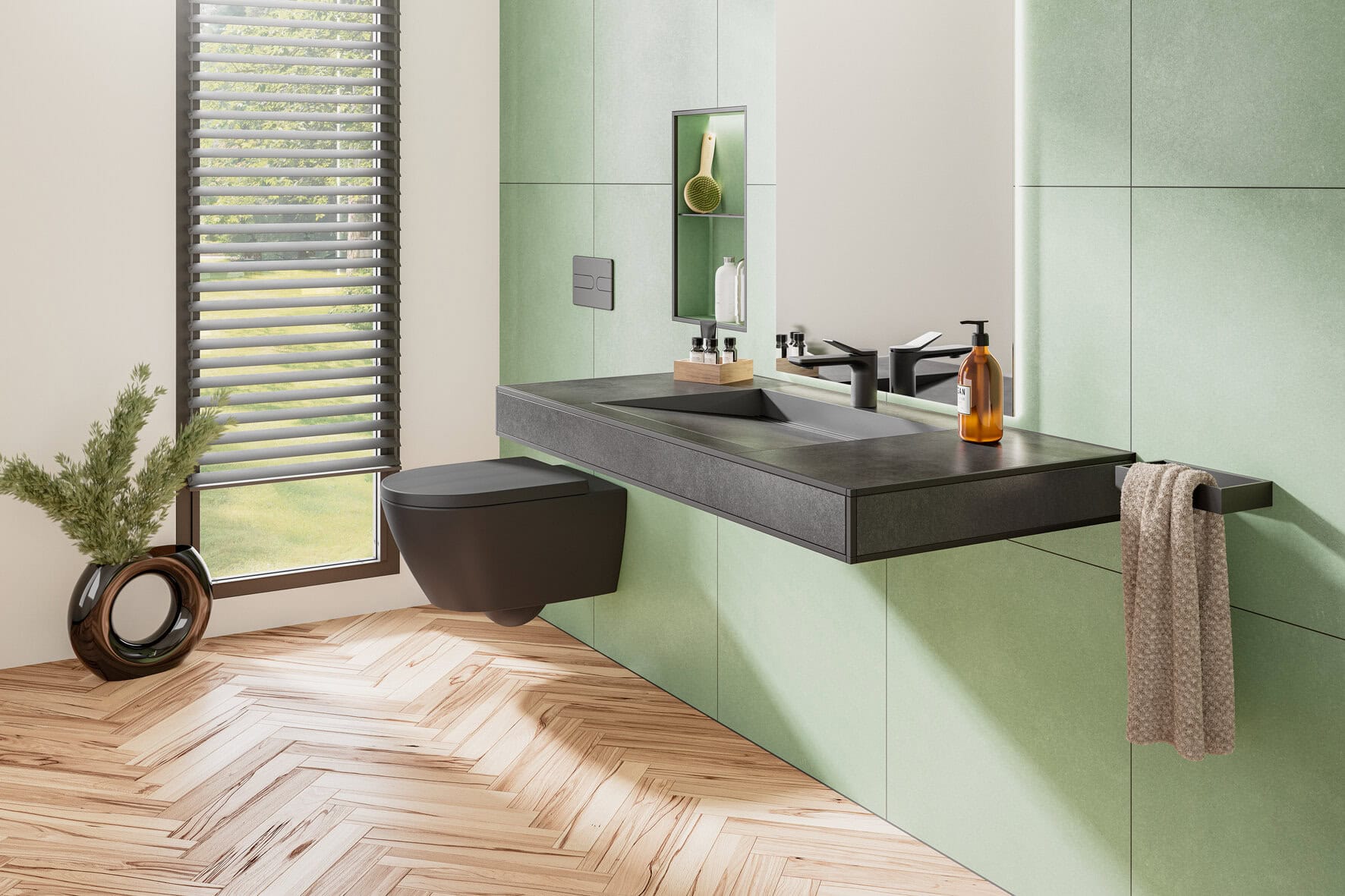 Schlüter- Kerdi-Board -WS ist die neue Komplettset-Lösung für die Kombination mit einer Standarmatur.