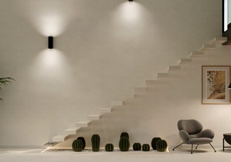 Freitragende Treppe von Butech. Alle Fotos: Porcelanosa Grupo