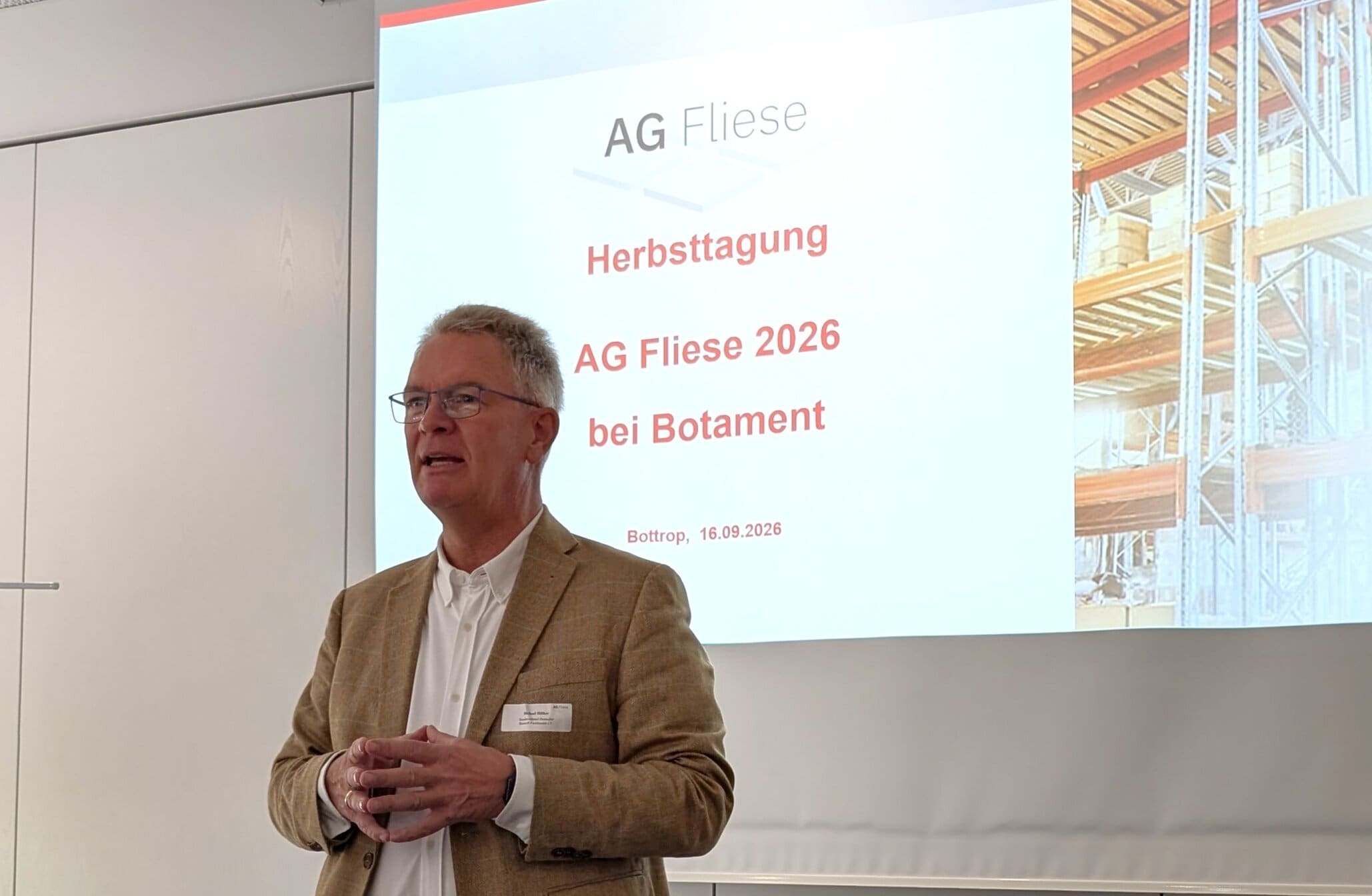 Führte durch die Herbsttagung der AG Fliese: Michael Hölker.