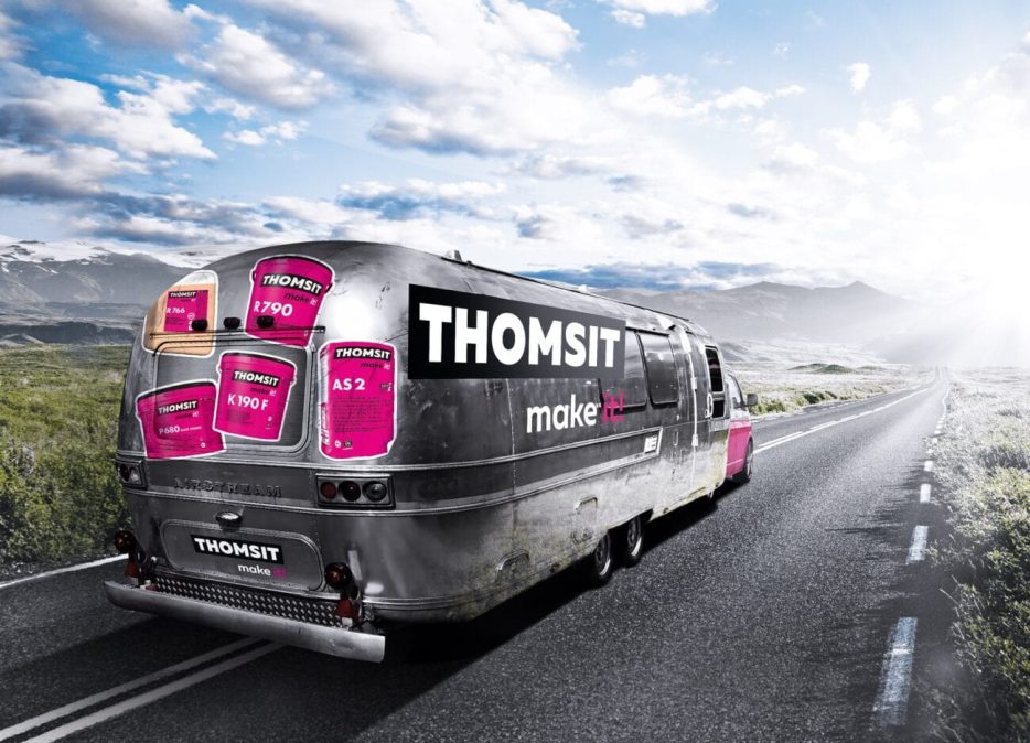 Der Thomsit-Roadtrip unter dem Motto „EinfachMachen! ExpertenWissen on Tour“ von Juni bis Juli 2023 Foto: PCI